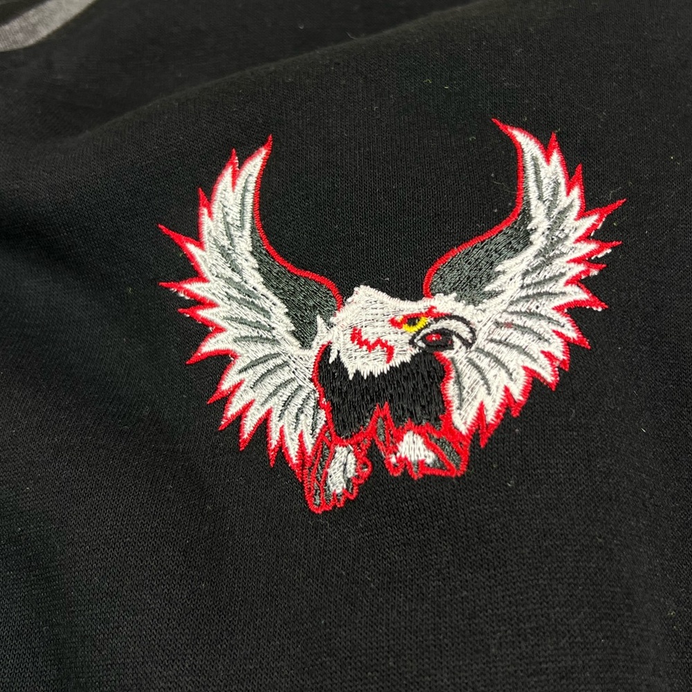 Vintage Oscar Sports USA Bald Eagle Varsity Style Button Jacket Large - Picture 5 of 9